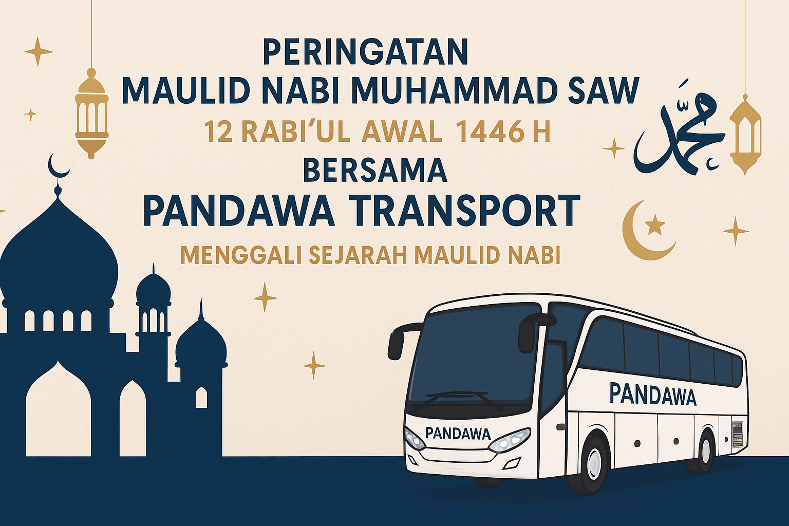 Peringatan Maulid Nabi Muhammad SAW 12 Rabi'ul Awal 1446 H Bersama Pandawa Transport: Menggali Sejarah Maulid Nabi